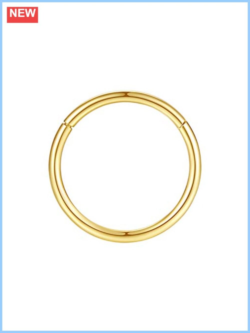 Hypoallergenic 316L Surgical Steel Septum Nose Hoop Ring Hinged Segment